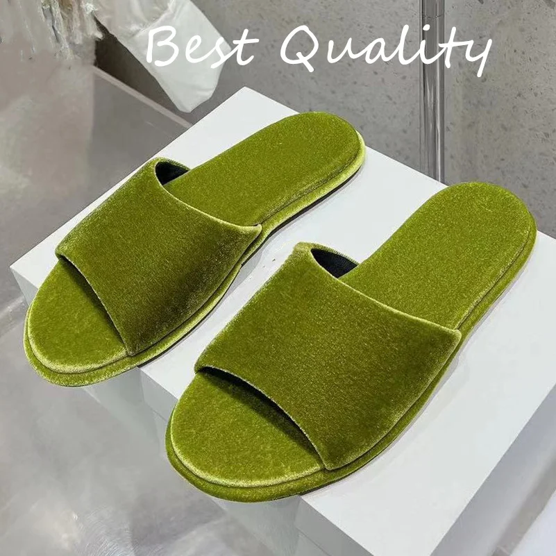 2024 Flat Slippers Comfortable Women slippers simple style Goose down sheepskin material Casual sandals Solid Color