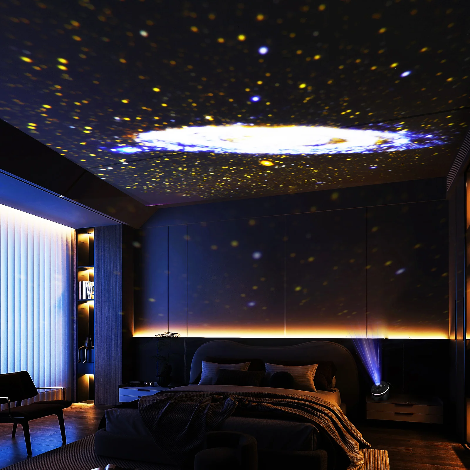 Projector Light For Bedroom Adjustable Clarity Solar System Lamp Ceiling Stars Projector Night Light Mood