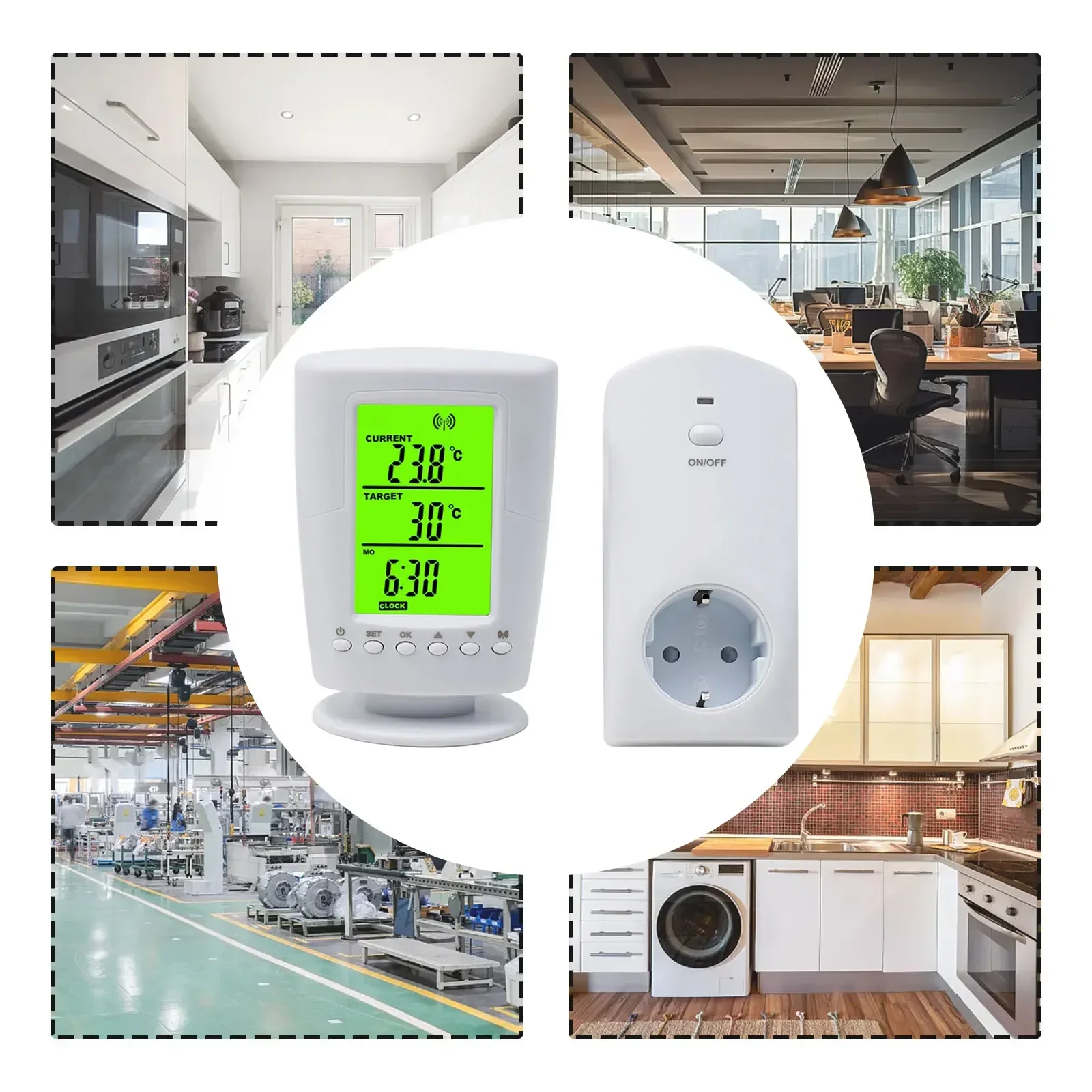 Thermostat Programmable Thermostat with Wireless Remote Control for Heating and Cooling Reliable and Convenient