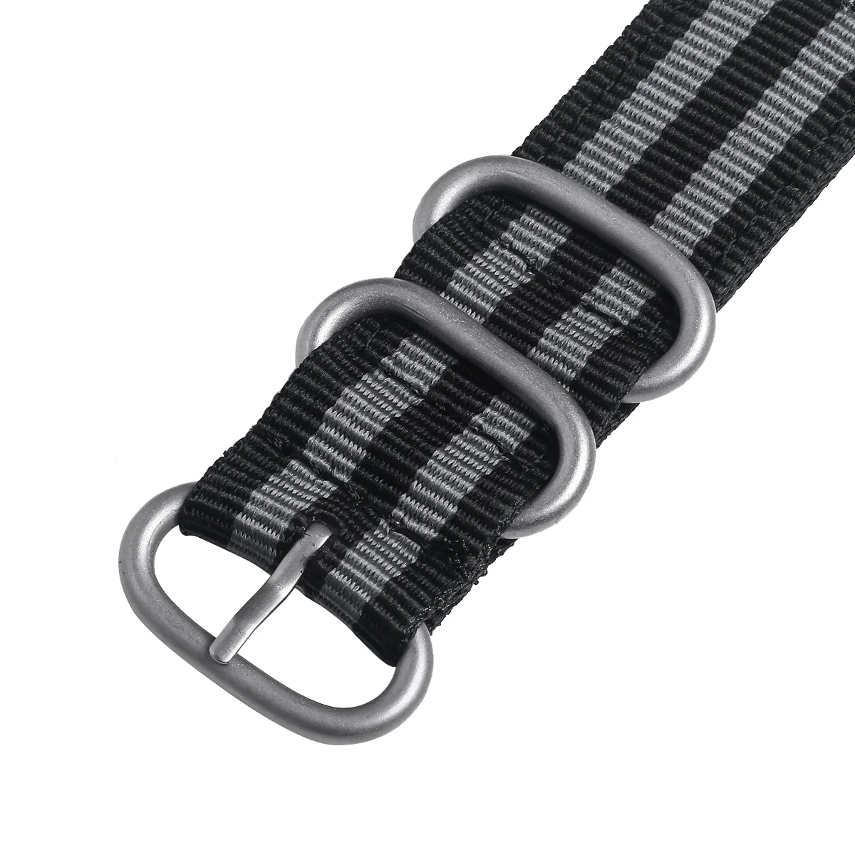 

22Mm Nylon Watch Strap Heavy Duty Webbing Band for Fitness Swimming Diving Climbing Watch Replacement Black Grey