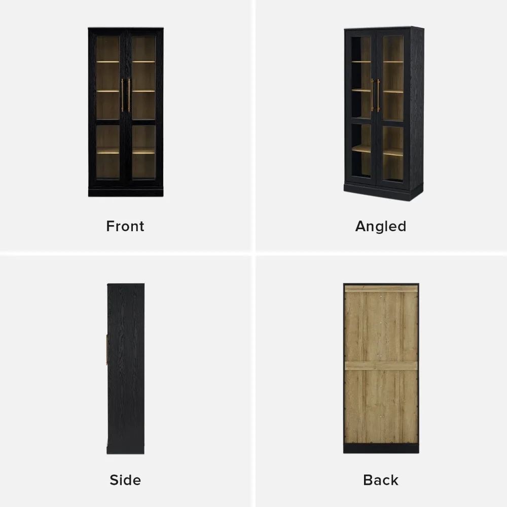 خزانة عرض طويلة من بليك، خزانة مخزن بوفيه المطبخ، علبة عرض الكأس، خزانة تخزين أكريليك مقاومة للخدش، مود #5