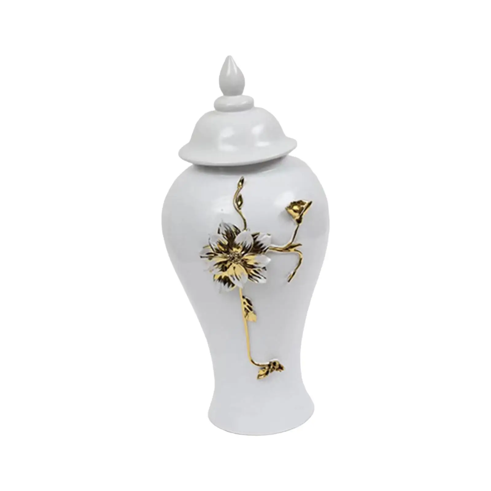 

European Style Porcelain Jar Vase Elegant Ginger Jar With Lid For Florals Display Artwork For Home