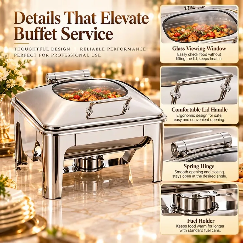 Hotel Luxury Arabic Style Royal Food Warmer 6L Serving Dishes For Catering Chafing Dishes Wedding Banquet Buffet