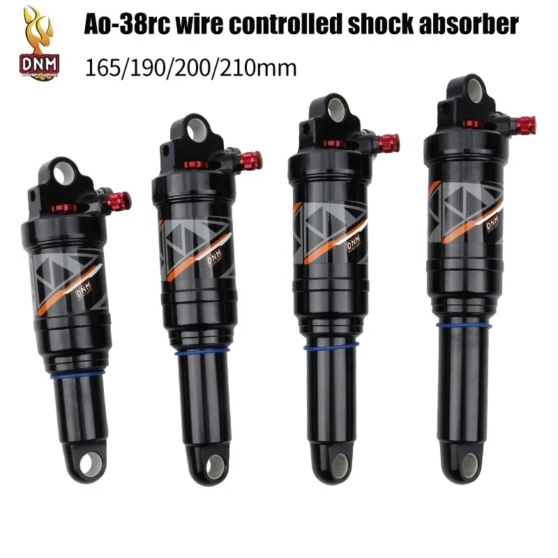 DNM AO-38RC Air Rear Shock Air Pressure Adjustable 165mm 190mm 200mm Folding Bike Mountain Bike Bicycle Rear Shock Absorber