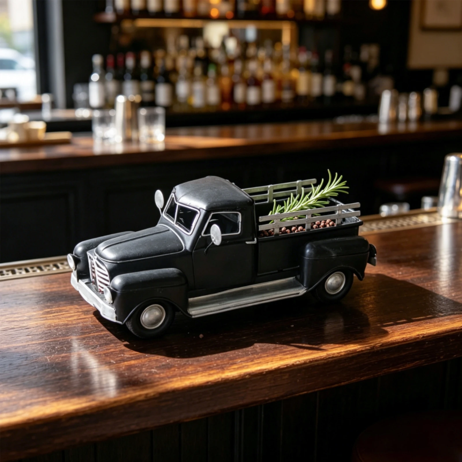Metal Truck Decor Retro Pickup Truck Model Modelo De Camioneta Tabletop Camión De Mesa Classic for Decorators, Shelf, Desk