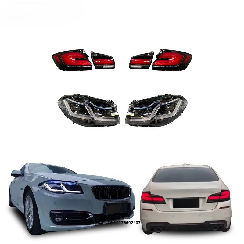 CLY Headlights for 2009+ 5 Series F10 F18 Old Upgrade New LED Front Lights Taillights Rear Lights