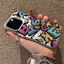 Letter PHone Case For Funda iphone 16 Pro Cases Coque 15 14 13 12 11 Pro 16Pro 14Pro 13Pro Max X XS Max XR SE 2020 2022 7 8Plus