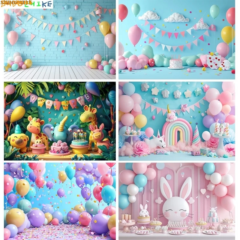 

Baby Shower Decoration Birthday Party Photography Backdrops Props Balloons Arch Children Newborn Photo Studio Background BS-03