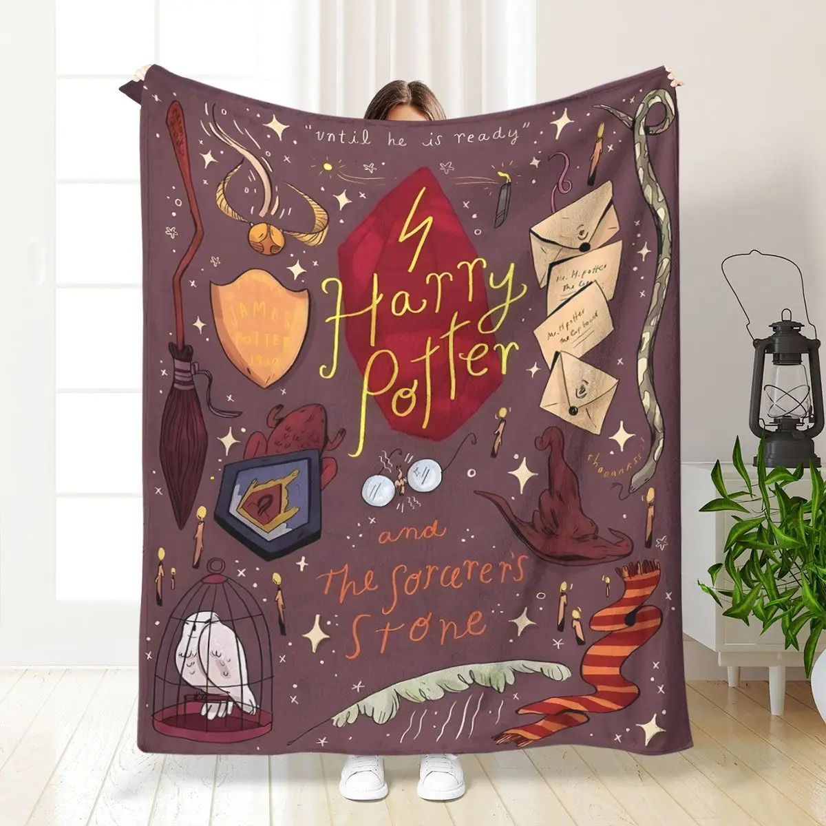 Manta de Dibujos Animados de Harry Potter, Manta para Siesta, Manta Universal para Oficina, Sofá, Aire Acondicionado, Regalo para Fans