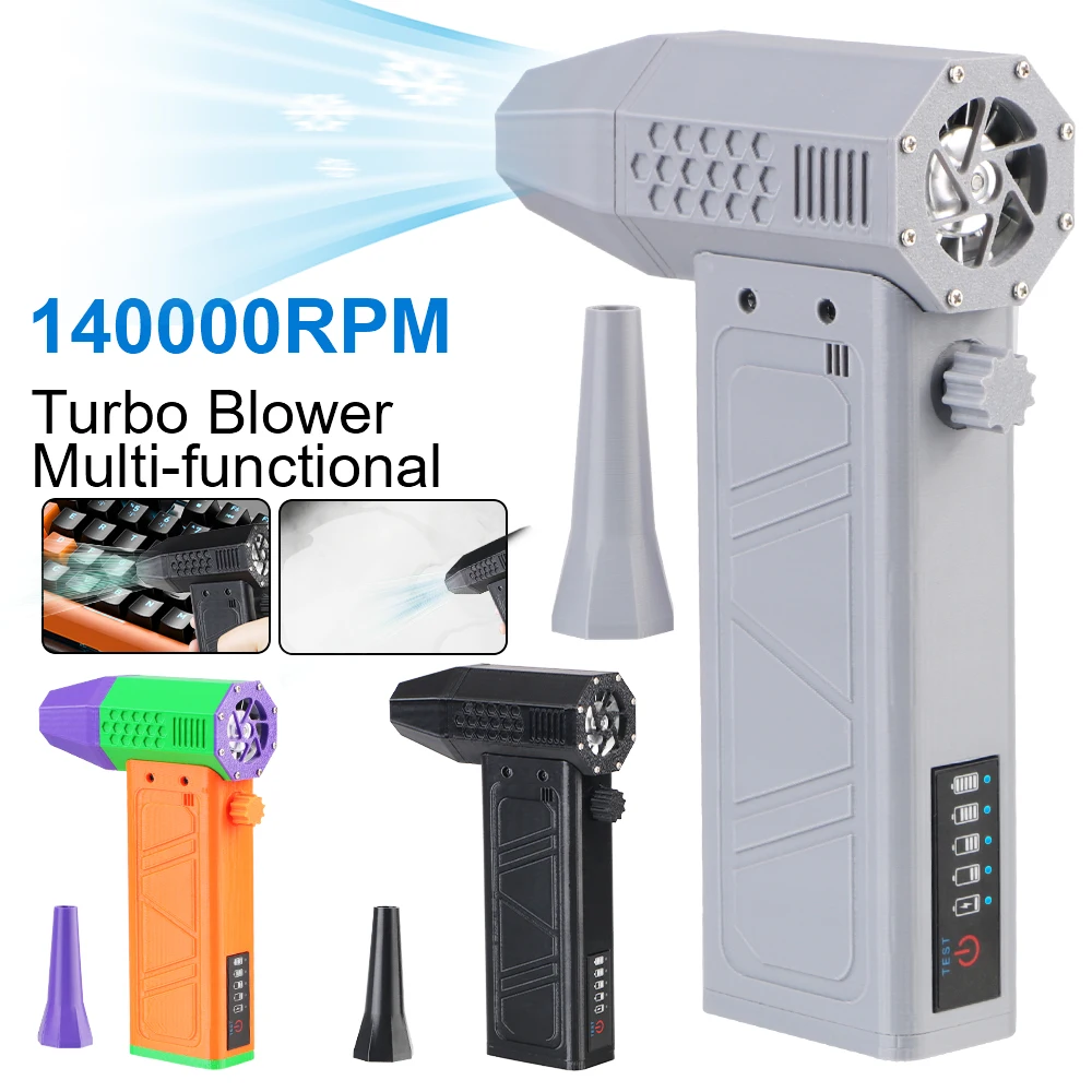 

Turbo Jet Fan Cleaning Blower Tool Portable Knob Stepless Speed Regulation Electric Air Duster 140000RPM Car Blowing Snow