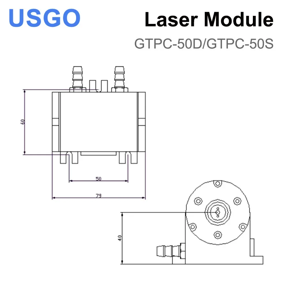 

Модуль накачки лазерного диода USGO GTPC-50S/D YAG 50 Вт GTDC-2415/GTDC-2420 Прямое напряжение ≤18 В для станка лазерной маркировки