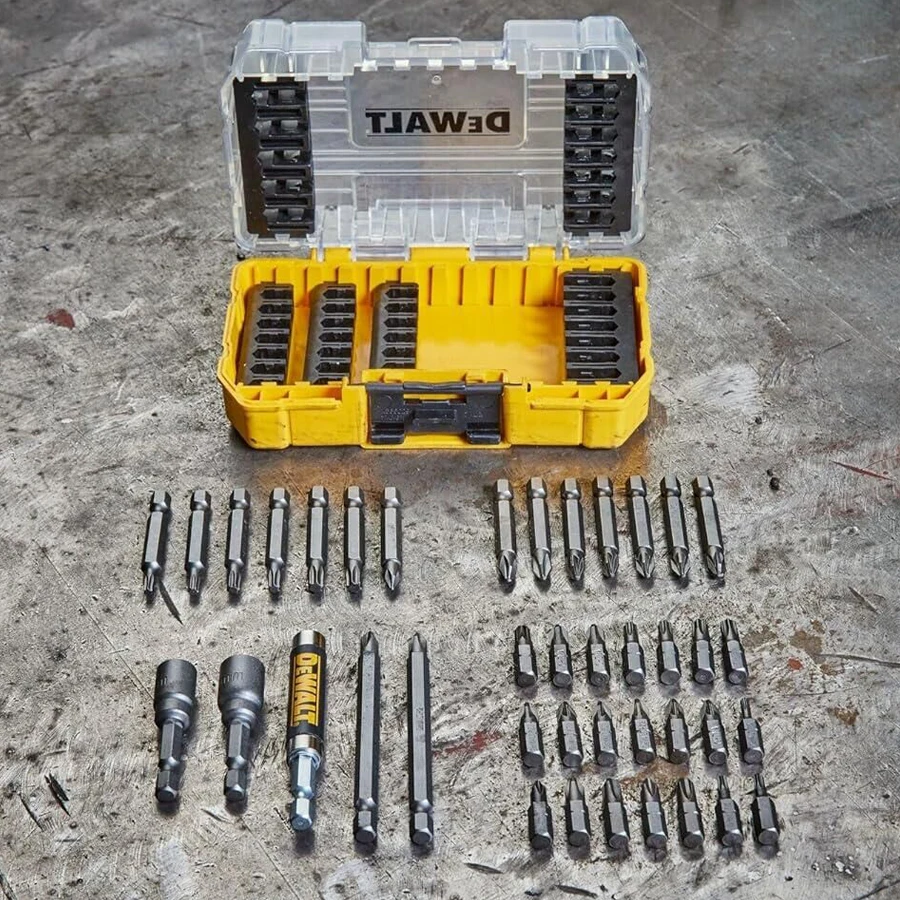 Imagem -04 - Dewalt Impacto Chave de Fenda Bit Conjunto com Case Resistente Case Resistente Tstand Caddy Drill Bits Driver Definir Acessórios Dt70702 40 Pcs