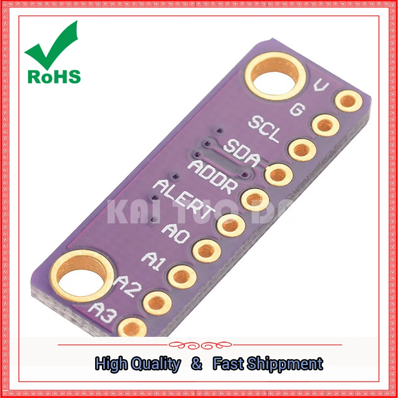 Purple GY-ADS1015 ultra-small 12-bit Precision analog-to-digital Converter ADC Development Board Module
