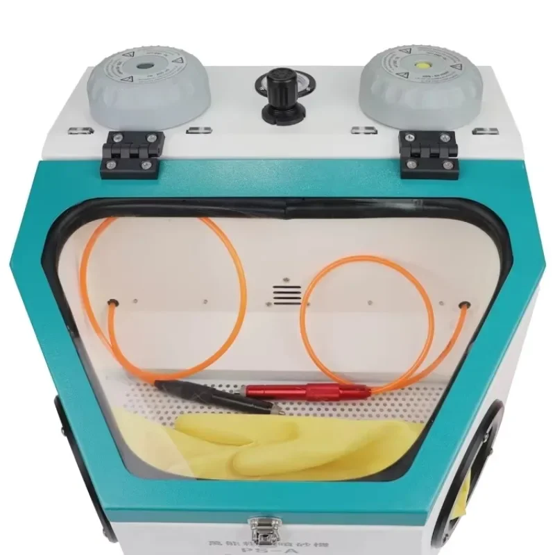 

Горячая распродажа 2026: Оптовая продажа, аппарат для пескоструйной очистки ювелирных изделий с двумя соплами, пескоструйный аппарат для гальванического покрытия