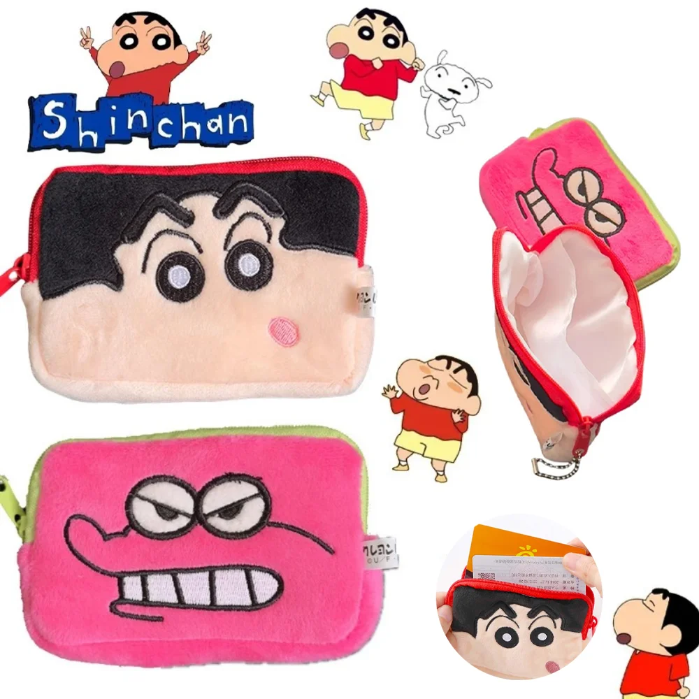 

Аниме карандаш Шин-Чан кошелек на молнии Kawaii мультфильм наушники кабель для передачи данных сумка для хранения студенческий рюкзак украшения подарки