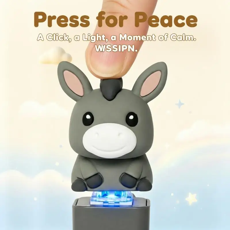 Animal Sound Fidget Clicker Mini Portable Push Button Noise Maker Keychain Sensory Stress Relief Toy for Long Trips Waiting Time