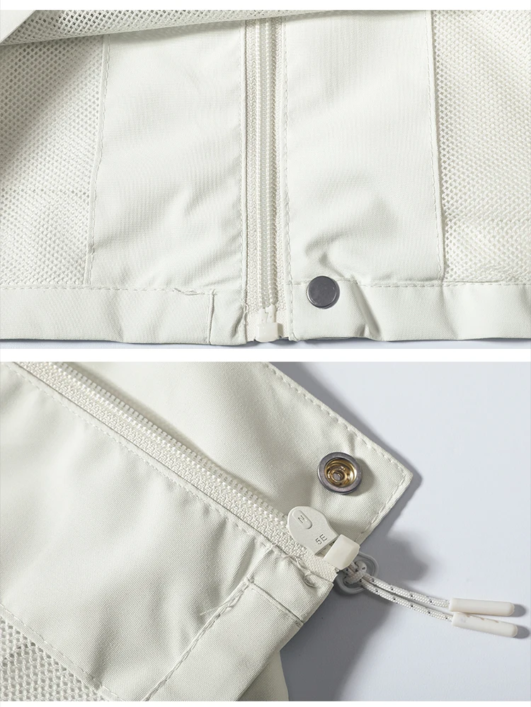 سترة واقية مقاومة للماء للرجال والنساء للمشي لمسافات طويلة في الهواء الطلق معطف خفيف الوزن بقلنسوة ملابس عمل على الطراز الحضري أزياء جبلية ربيعية #6