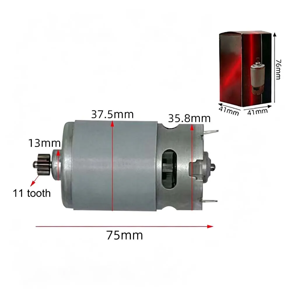 14.4V 550 Type 11 Tooth Electric Motor For Small Drill Power Tool Replacement Silver Metal Core High S'peed Engine Part