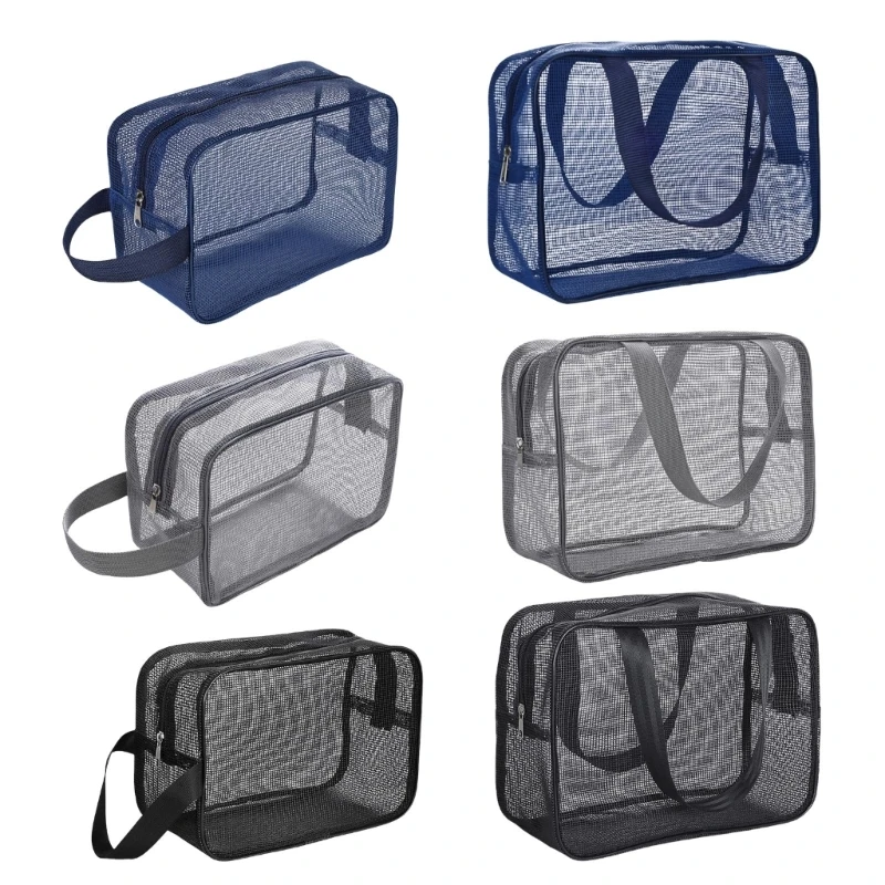 Mesh Shower Bag for Gym Travel Camping and Dorm Room Essential Quick Dry Portable Hanging Toiletry Organizers Handbag