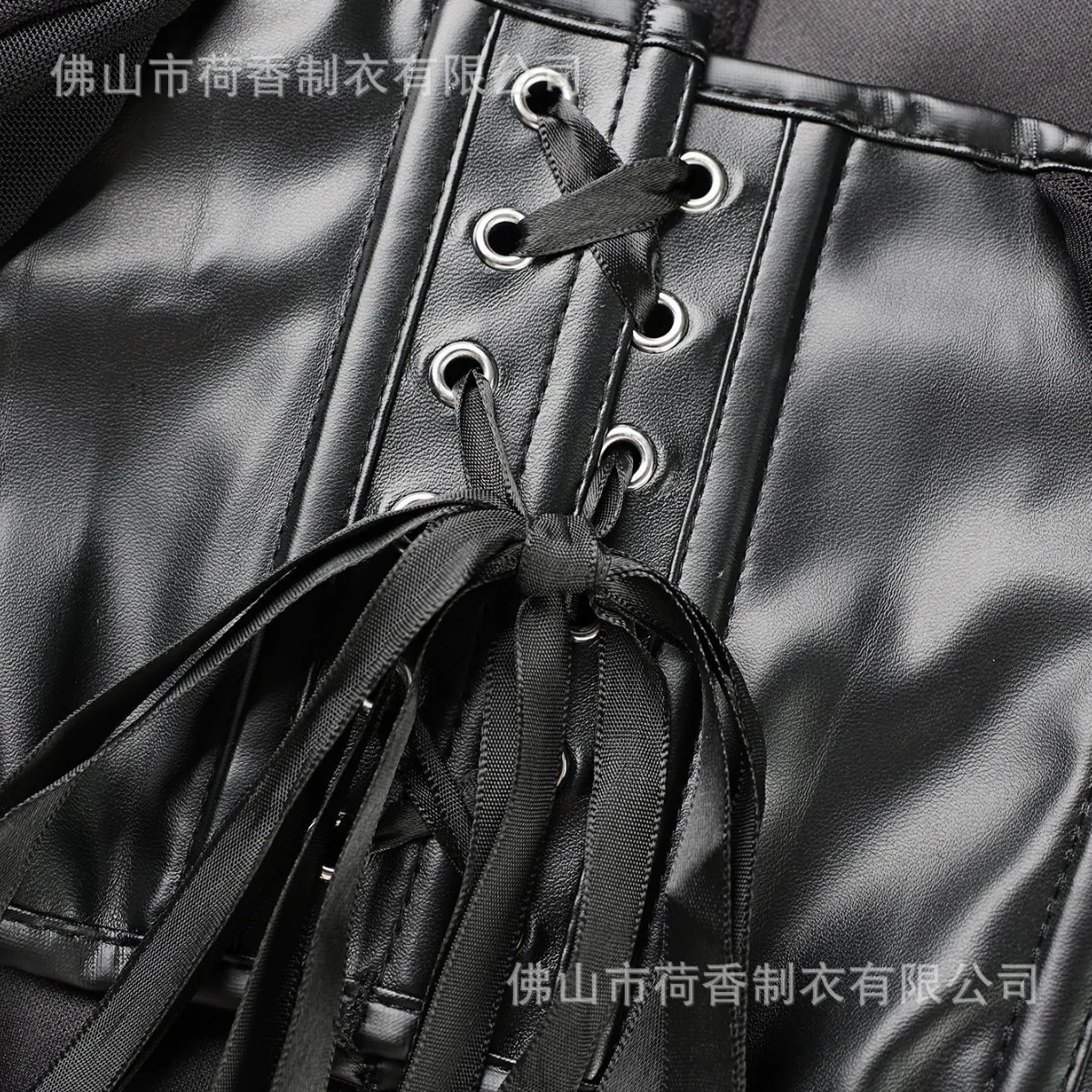 2025 خياطة شبكية جديدة مثيرة بكتف واحد من الداخل والخارج من الجلد TEMU #4