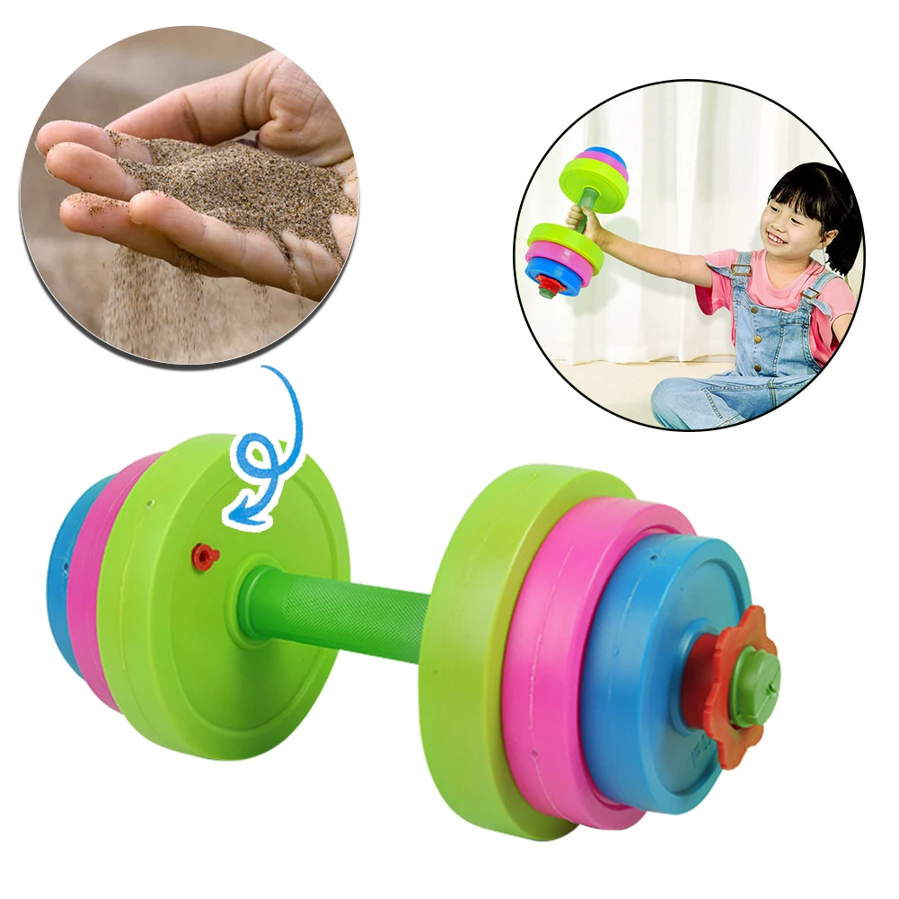 Children Sense System Plastic Dumbbell Toys Exercise Kid Grasping/Movement Ability Developing Indoor Sports Early Toys For Kids