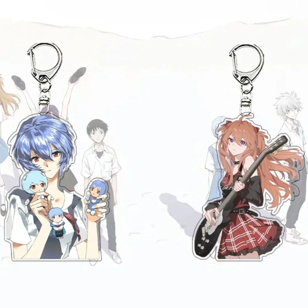 

EVA Acrylic Keychain Ayanami Rei Asuka Langley Soryu Anime Peripherals Cute Fashion Schoolbag Hangings Portable Key Chain New