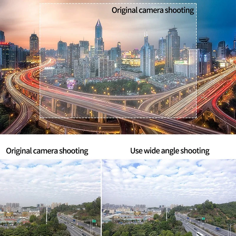 Para DJI Mini 3 Pro Drone Gimbal Câmera Externa 110 °   Acessórios de filtro adicionais de faixa de visão de tiro de extensão de lente grande angular