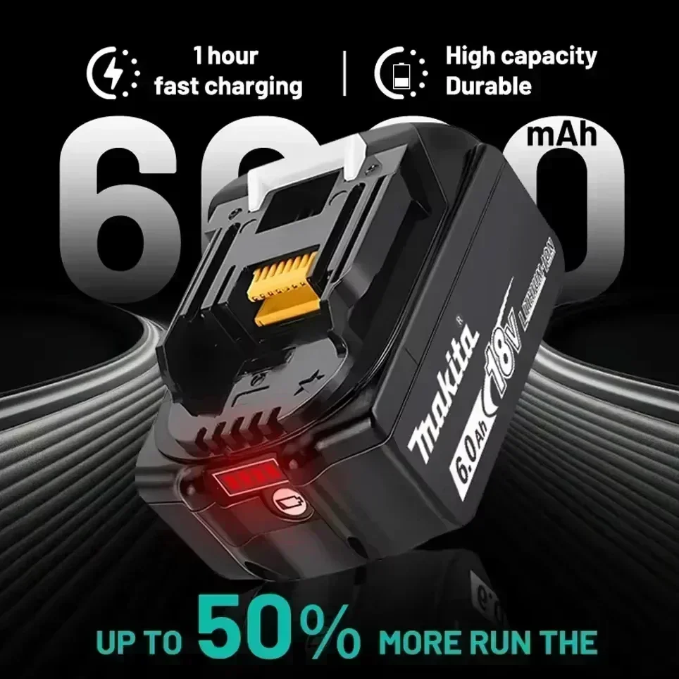 ️Originální ▶Baterie Makita 18V◀, 6,0Ah 5,0Ah Vhodné pro makita DDF487 DHP489 DTD173 DJV182 DGA404 DTW700 HR140Z - náhled 6