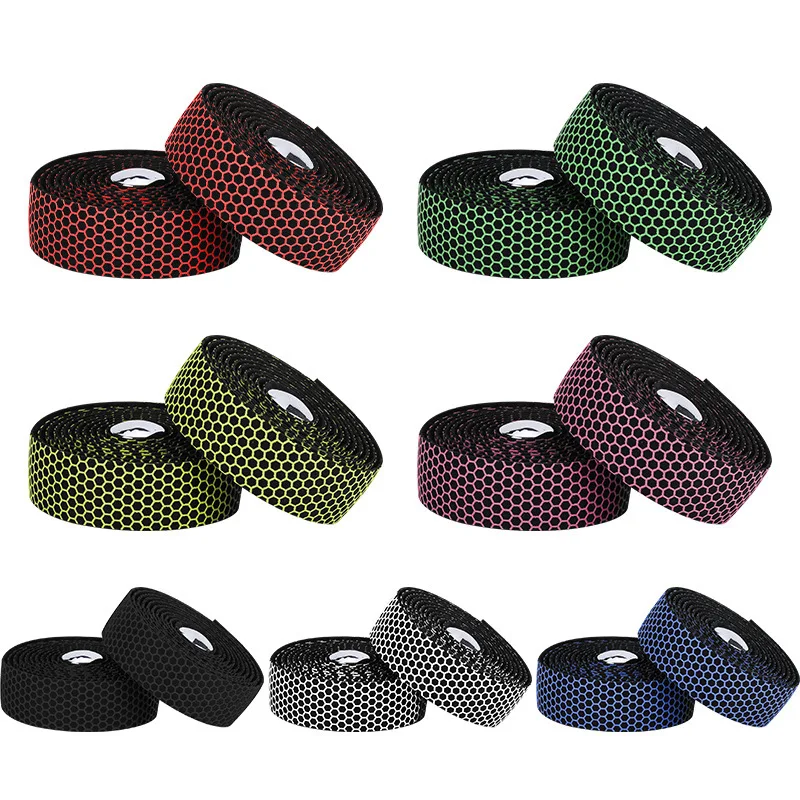 Honeycomb Breathable Handlebar Tape EVA Shock Absorbing Anti Slip Soft Grip Tape for Road MTB Fixed Gear Bike