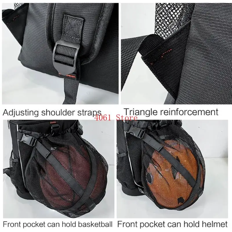  Football Soccer Bag Gym Bag Basketball Backpack for Soccer Volleyballs Training