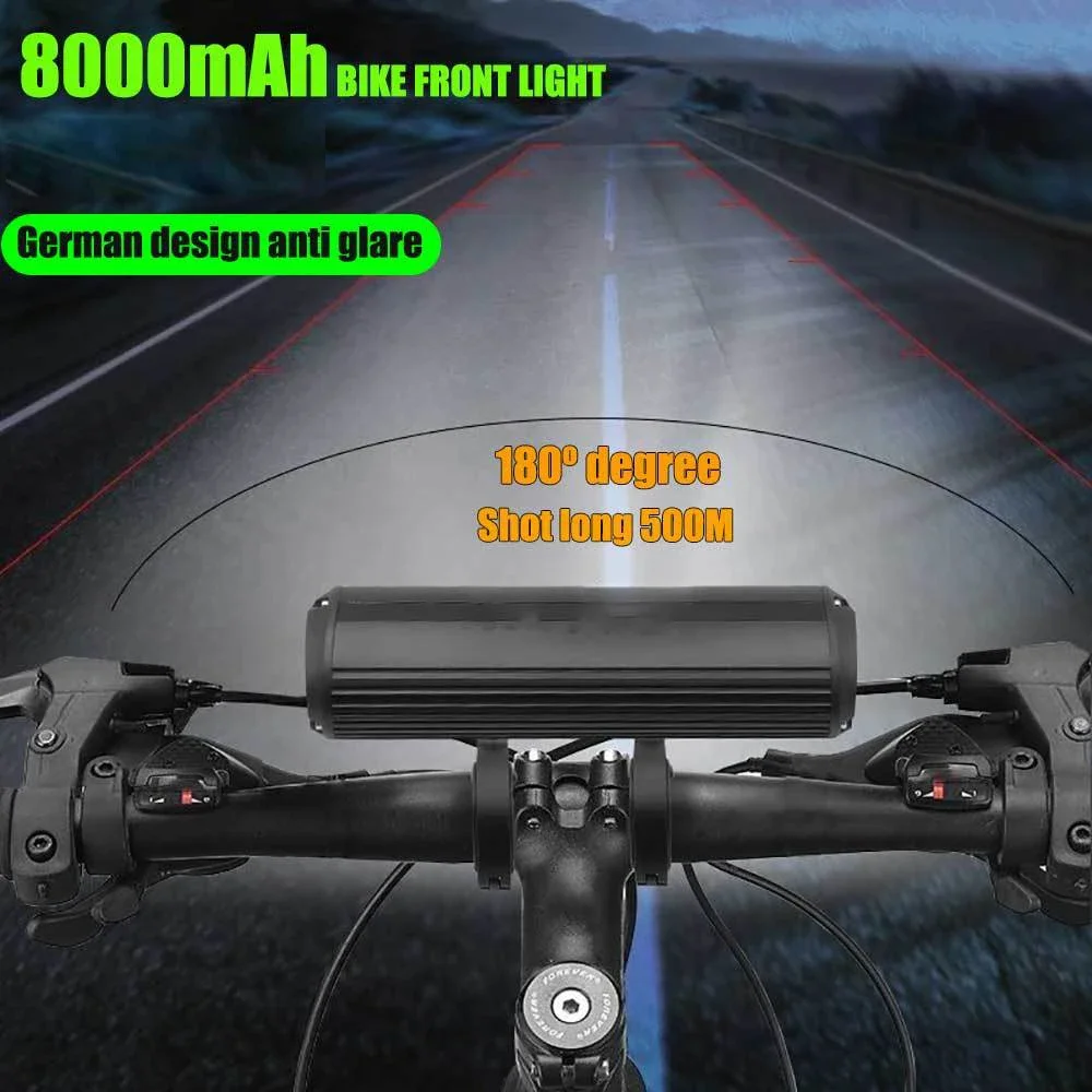 10000LM Bicycle Light Front Bike Light Waterproof 8000mah 5*P90 Flashlight USB Charging MTB Road Cycling Lamp Accessories