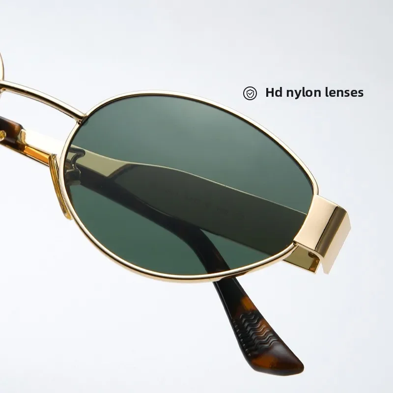 جديد جودة عالية عالية الوضوح أزياء العلامة التجارية مصمم النساء والرجال ريترو بيضاوي الشكل النظارات الشمسية UV400 النظارات الواقية