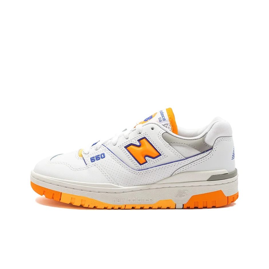 New Balance NB 550 Vintage Basketball Shoes Unisex Low Top White/Yellow/Gray BB550WTO