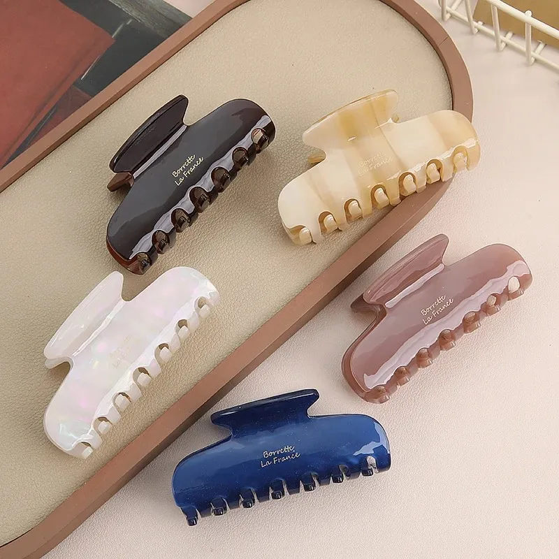Hanban France acetic acid hairpin women's 2025 new high-end spring temperament disc hair catch clip shark clip hair accessories