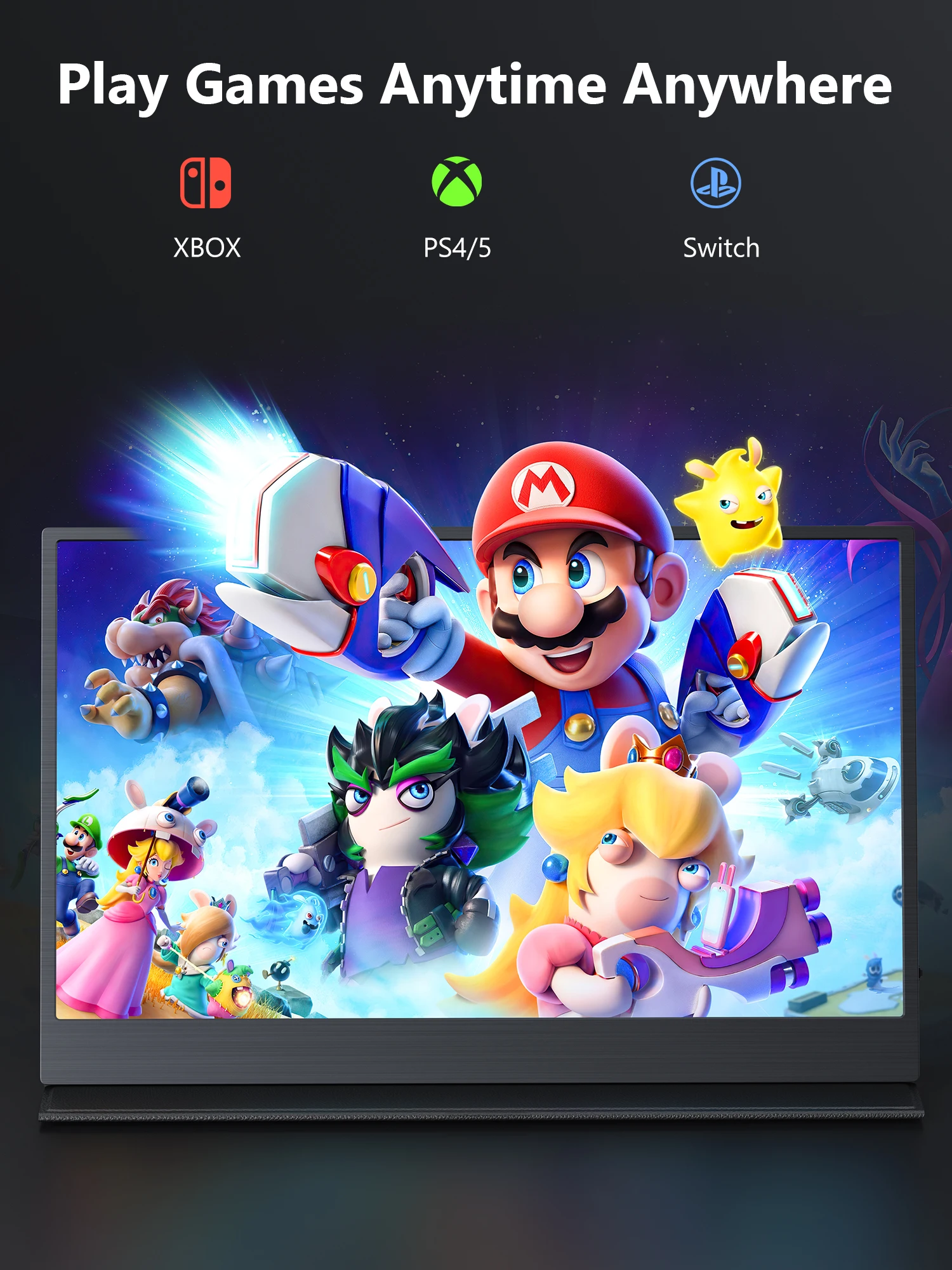 شاشة Amoudo المحمولة 3840*2160P 13.3 بوصة UHD IPS كمبيوتر محمول شاشة ثانية مزدوجة USB C HDMI شاشة ألعاب الكمبيوتر مراقبة السفر #4