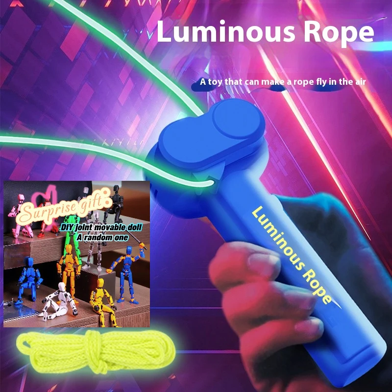 

Luminous Rope Transmitter Electric Luminous Rope Thruster Children's Decompression Toys Premium Wholesale Toys Quality surprise