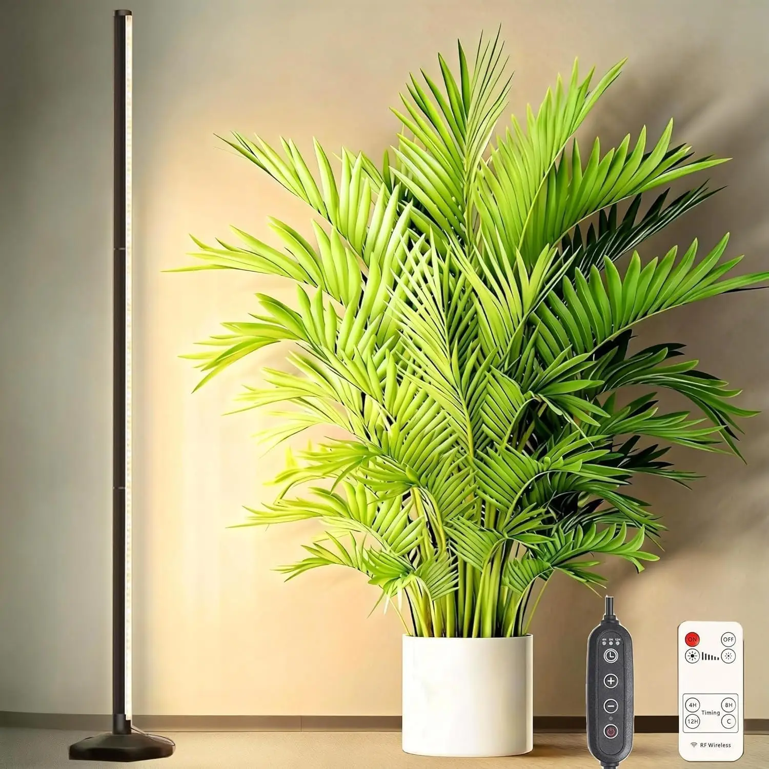 

65-дюймовая вертикальная лампа для выращивания растений в помещении: 48 Вт, 6000K, полноспектральный LED с таймером и регулировкой яркости