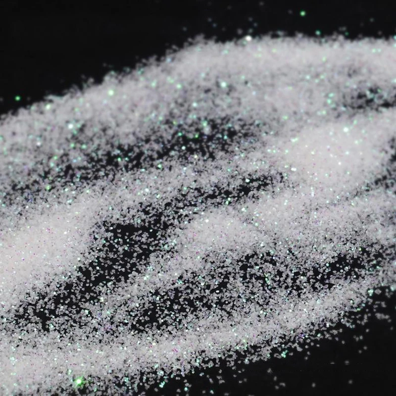 6 قطعة طلاء الأظافر بريق غرامة الرمال الثلاثية الأبعاد بريق مسحوق أسود أبيض عاكس رقائق الصباغ مسحوق مانيكير اكسسوارات