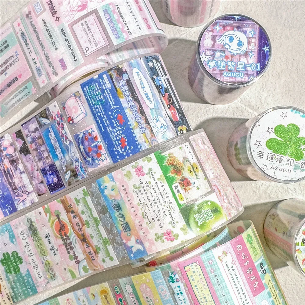 Vintage Showa Era Style PET Tape Stickers for Craft Supplies Scrapbooking Kawaii My Memories Series Stickers Junk Journal