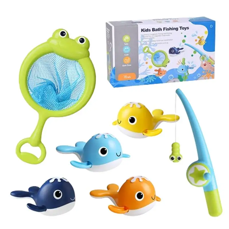 

Magnet Fishing Toy Whale Water Shower Toy Swimming Whales Bathtub Toy Fun Time Bathtub Tub Toy Interactive & Funny Bath Toys For