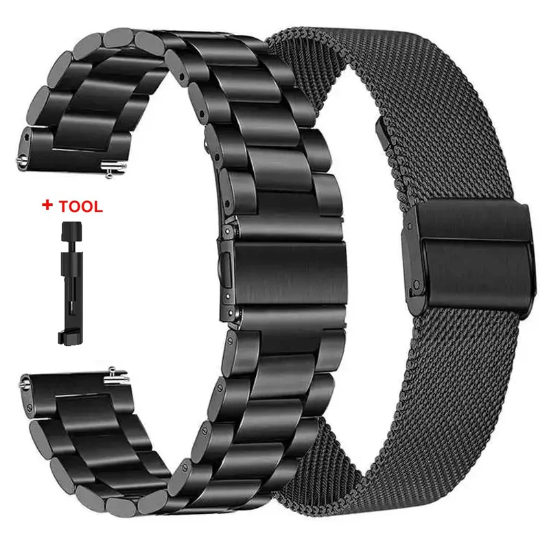 Stainless Steel Strap For Xiaomi Mi Watch Color Band Metal 22MM Quick Release Bracelet For Amazfit Pace Stratos 3 2 2S GTR 47MM