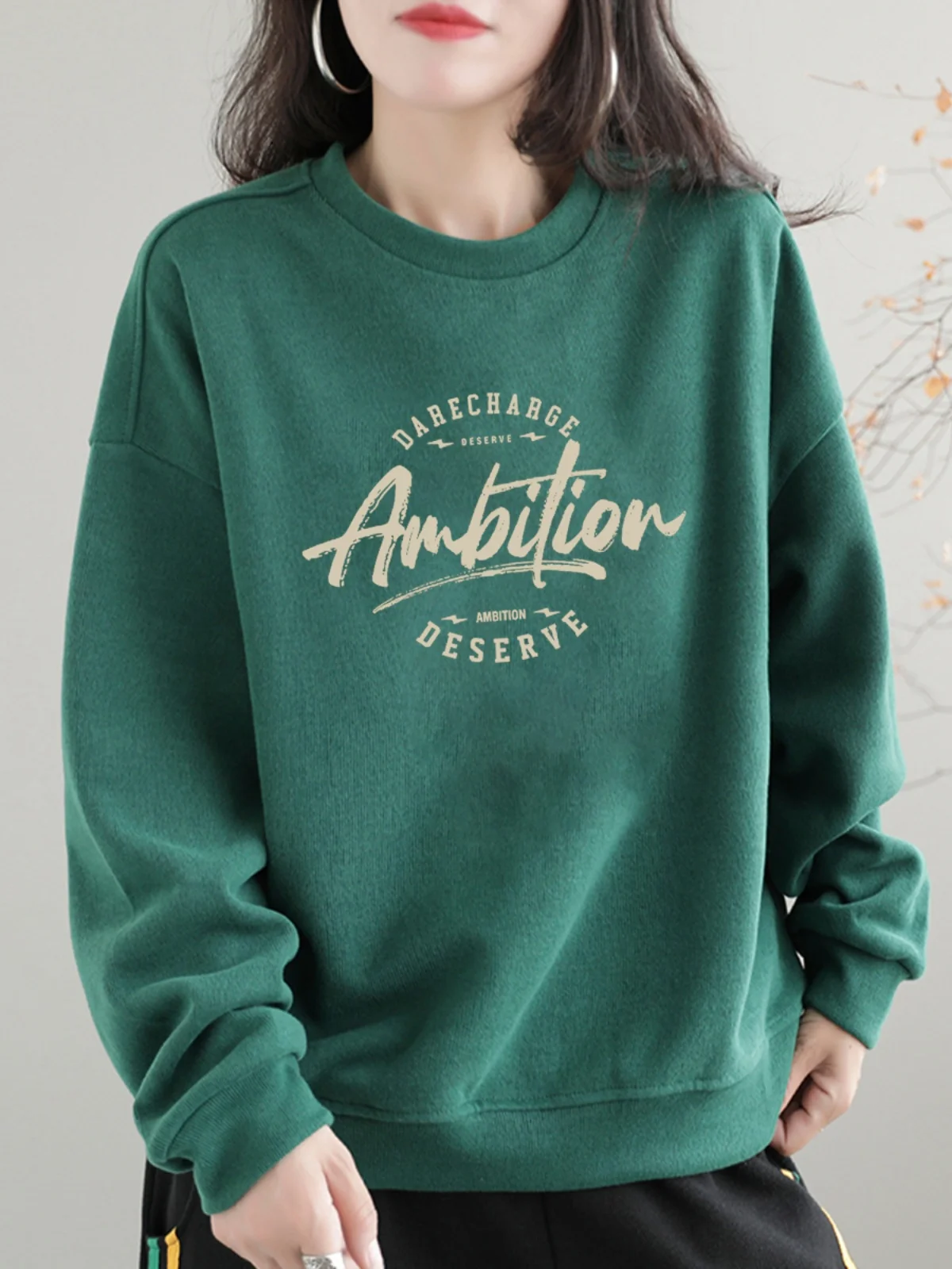 

Женская свободная хлопковая толстовка: новая модель для осени и зимы, с принтом, базовая рубашка, повседневный комфортный топ из органического хлопка