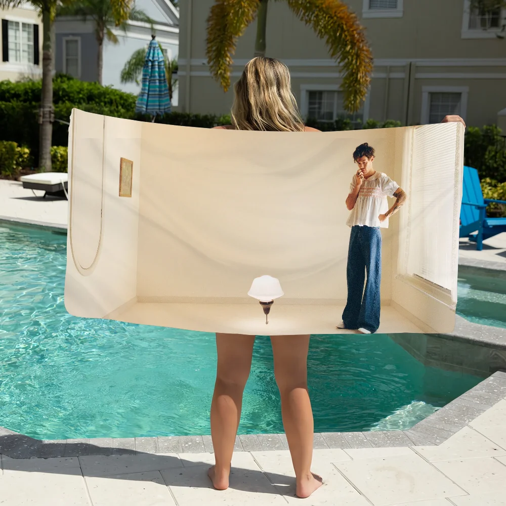 H-Harry S-Styles Harrys House Towel Soft Pool Gift For Travel Gym Sauna Travel Spa Shower Camping Quick Dry Sports Beach Towels