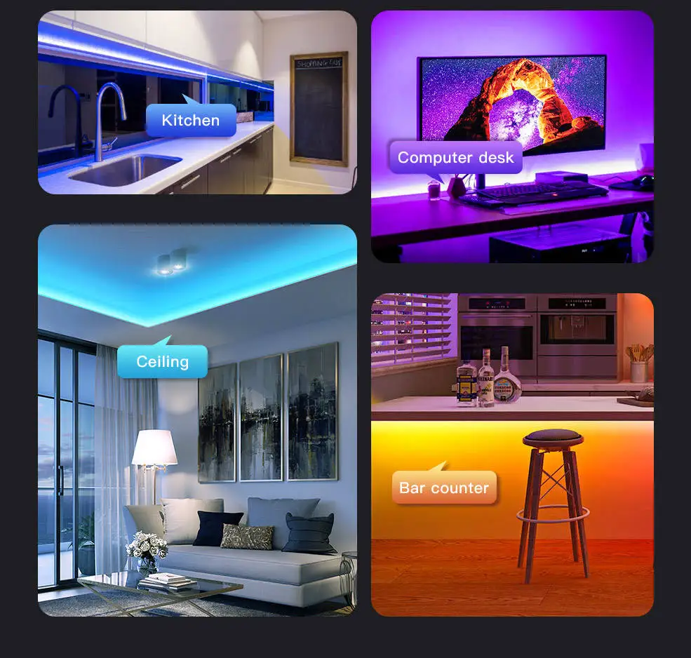 Color RGB LED Strip Light Room Decor TV LED Backlight 5v USB 5050 5m 10m 15m 20m LED Strip Christmas House Decoration Lighting