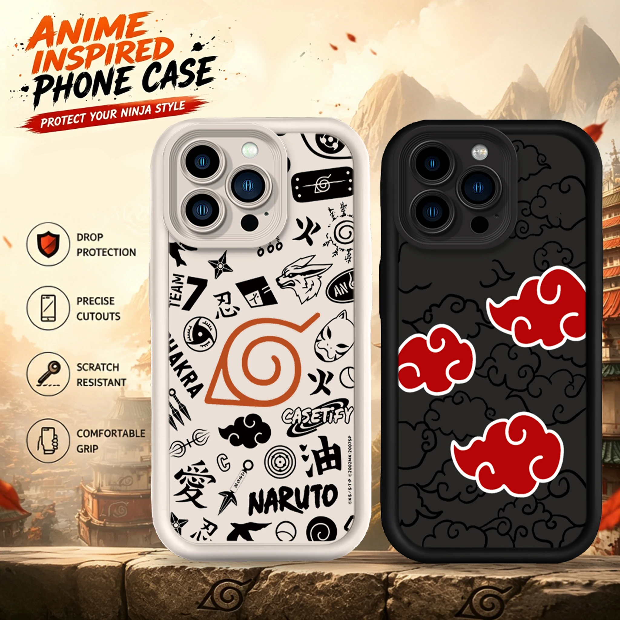 Naruto Trendy Symbol Phone Case for Samsung S26 S25 S24 S23 S22 S21 S20 F06 M16 Note 20 FE Plus Ultra 5G Soft Silicone TPU Cover
