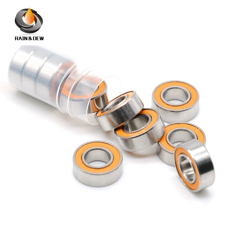 

5PCS S687RS CB 7x14x5 mm Bearing ABEC-7 Stainless Steel Hybrid Ceramic Ball Bearing Without Grease for Fishing Reel