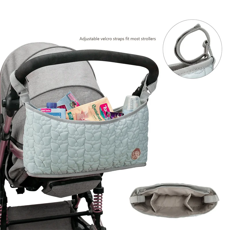 Baby Stroller Hanging Bag Outside Handcart Mommy Bag Waterproof Baby Diaper Botter Storage Organizer Bag Stroller Accessories