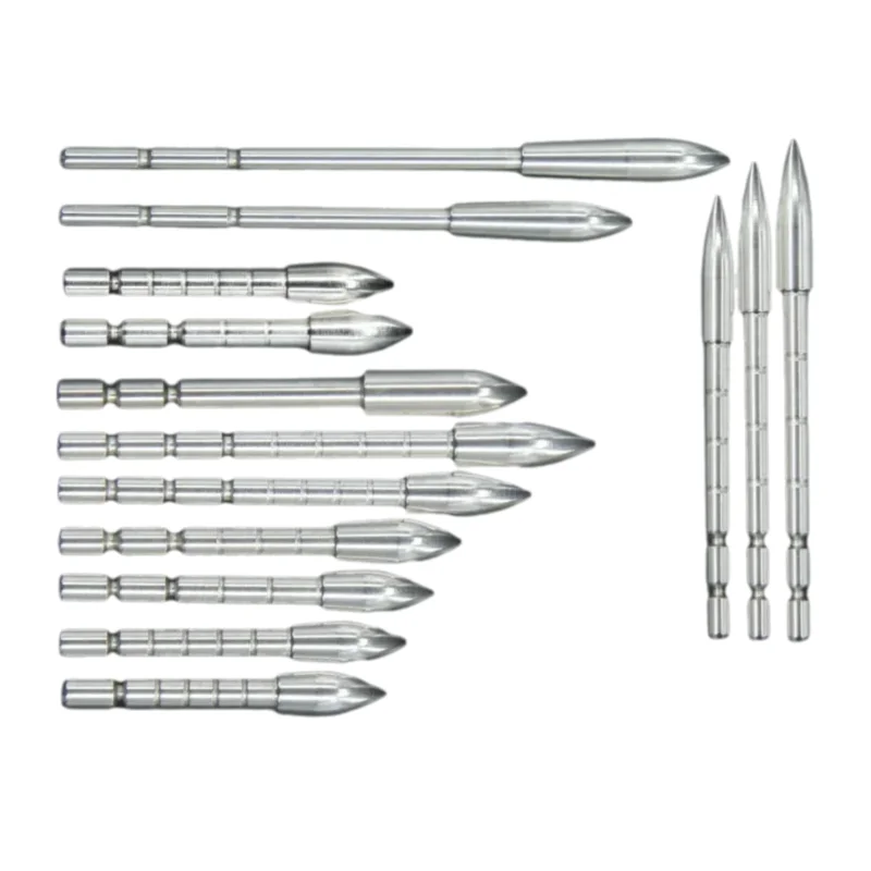 Stainless Steel Breaking Wind Arrow Point For ID3.2mm 4.2mm Flechas Carbon Fiber Shaft 70-120 Grains Archery Accessories 12pcs