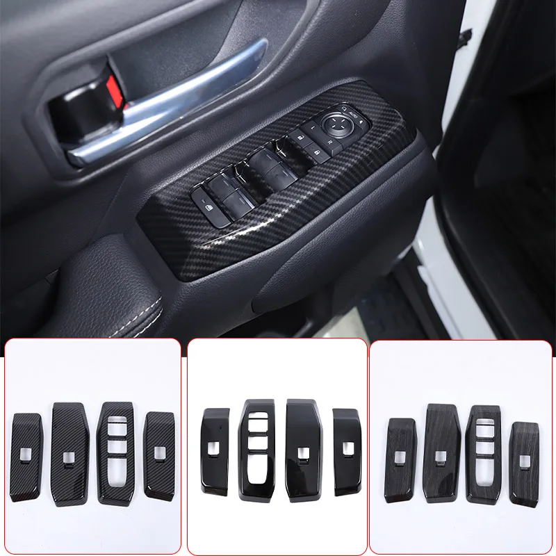 For Toyota Land Cruiser Prado 2024 ABS Windows Control Panel Decoration Protective Sticker Interior Accessories