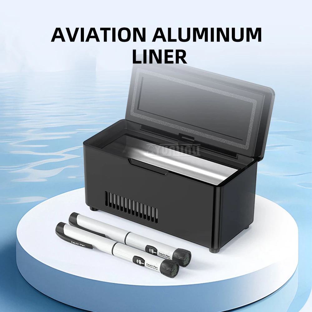 Small Travel Mini Fridge for Vehicle Portable Insulin Cooler Case Car Refrigerator Constant Temperature